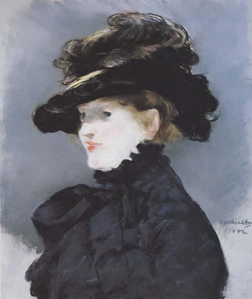 Edouard Manet Mery Lauent au chapeau noir Pastel (mk40)